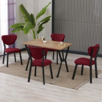 Set mobilă pentru bucătărie Hanah Home Elma Burgundy Walnut imaginea #2 — magazin online Desire.md