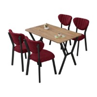 Set mobilă pentru bucătărie Hanah Home Elma Burgundy Walnut imaginea #3 — magazin online Desire.md