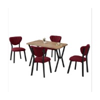 Set mobilă pentru bucătărie Hanah Home Elma Burgundy Walnut imaginea #4 — magazin online Desire.md