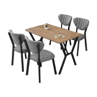 Set mobilă pentru bucătărie Hanah Home Elma Grey Walnut imaginea #3 — magazin online Desire.md