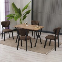Set mobilă pentru bucătărie Hanah Home Elma Brown Walnut imaginea #2 — magazin online Desire.md