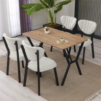 Set mobilă pentru bucătărie Hanah Home Elma Cream Walnut