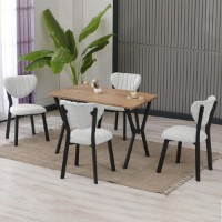 Set mobilă pentru bucătărie Hanah Home Elma Cream Walnut imaginea #2 — magazin online Desire.md