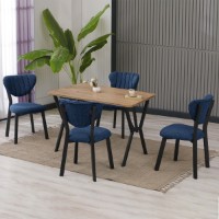 Set mobilă pentru bucătărie Hanah Home Elma Navy Blue Walnut imaginea #2 — magazin online Desire.md