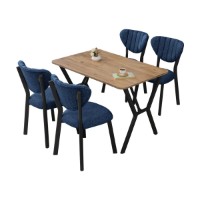 Set mobilă pentru bucătărie Hanah Home Elma Navy Blue Walnut imaginea #3 — magazin online Desire.md