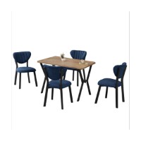Set mobilă pentru bucătărie Hanah Home Elma Navy Blue Walnut imaginea #4 — magazin online Desire.md