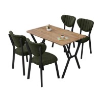 Set mobilă pentru bucătărie Hanah Home Elma Green Walnut imaginea #3 — magazin online Desire.md