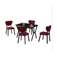 Set mobilă pentru bucătărie Hanah Home Elma Burgundy Black imaginea #4 — magazin online Desire.md