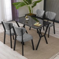 Set mobilă pentru bucătărie Hanah Home Elma Grey Black imaginea #1 — magazin online Desire.md