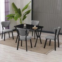Set mobilă pentru bucătărie Hanah Home Elma Grey Black imaginea #2 — magazin online Desire.md