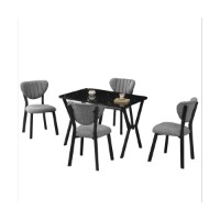 Set mobilă pentru bucătărie Hanah Home Elma Grey Black imaginea #4 — magazin online Desire.md