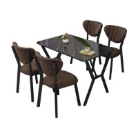 Set mobilă pentru bucătărie Hanah Home Elma Brown Black imaginea #3 — magazin online Desire.md