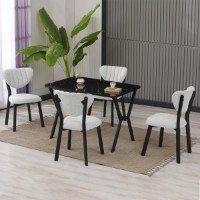 Set mobilă pentru bucătărie Hanah Home Elma Cream Black imaginea #2 — magazin online Desire.md