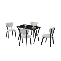 Set mobilă pentru bucătărie Hanah Home Elma Cream Black imaginea #4 — magazin online Desire.md