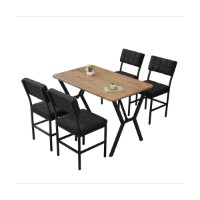 Set mobilă pentru bucătărie Hanah Home Dubai Anthracite Walnut imaginea #3 — magazin online Desire.md