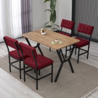 Set mobilă pentru bucătărie Hanah Home Dubai Burgundy Walnut imaginea #1 — magazin online Desire.md