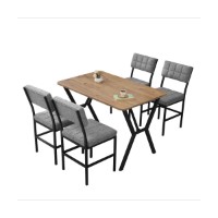 Set mobilă pentru bucătărie Hanah Home Dubai Grey Walnut imaginea #3 — magazin online Desire.md