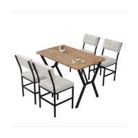 Set mobilă pentru bucătărie Hanah Home Dubai Cream Walnut imaginea #3 — magazin online Desire.md