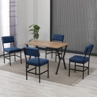 Set mobilă pentru bucătărie Hanah Home Dubai Navy Blue Walnut imaginea #2 — magazin online Desire.md