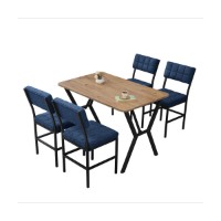 Set mobilă pentru bucătărie Hanah Home Dubai Navy Blue Walnut imaginea #3 — magazin online Desire.md