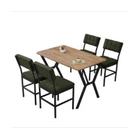 Set mobilă pentru bucătărie Hanah Home Dubai Green Walnut imaginea #3 — magazin online Desire.md