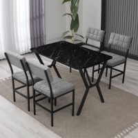 Set mobilă pentru bucătărie Hanah Home Dubai Grey Black imaginea #1 — magazin online Desire.md