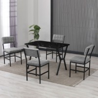 Set mobilă pentru bucătărie Hanah Home Dubai Grey Black imaginea #2 — magazin online Desire.md