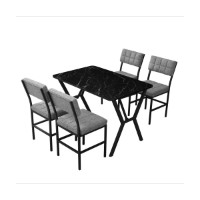 Set mobilă pentru bucătărie Hanah Home Dubai Grey Black imaginea #3 — magazin online Desire.md