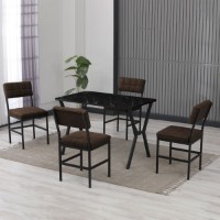 Set mobilă pentru bucătărie Hanah Home Dubai Brown Black imaginea #2 — magazin online Desire.md