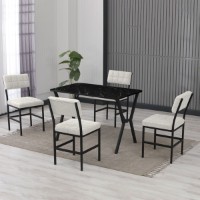 Set mobilă pentru bucătărie Hanah Home Dubai Cream Black imaginea #2 — magazin online Desire.md