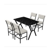 Set mobilă pentru bucătărie Hanah Home Dubai Cream Black imaginea #3 — magazin online Desire.md