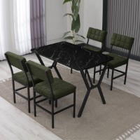 Set mobilă pentru bucătărie Hanah Home Dubai Green Black