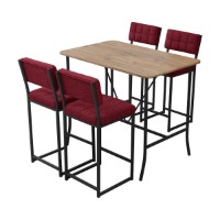 Set mobilă pentru bucătărie Hanah Home Retro Burgundy Walnut imaginea #3 — magazin online Desire.md