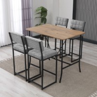 Set mobilă pentru bucătărie Hanah Home Retro Grey Walnut imaginea #2 — magazin online Desire.md