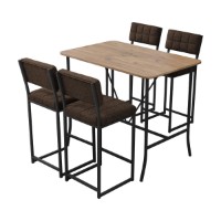 Set mobilă pentru bucătărie Hanah Home Retro Brown Walnut imaginea #3 — magazin online Desire.md