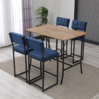 Set mobilă pentru bucătărie Hanah Home Retro Navy Blue Walnut