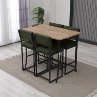 Set mobilă pentru bucătărie Hanah Home Retro Green Walnut imaginea #2 — magazin online Desire.md
