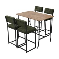 Set mobilă pentru bucătărie Hanah Home Retro Green Walnut imaginea #3 — magazin online Desire.md