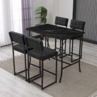 Set mobilă pentru bucătărie Hanah Home Retro Anthracite Black