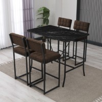 Set mobilă pentru bucătărie Hanah Home Retro Brown Black