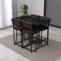 Set mobilă pentru bucătărie Hanah Home Retro Brown Black imaginea #2 — magazin online Desire.md