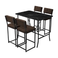 Set mobilă pentru bucătărie Hanah Home Retro Brown Black imaginea #3 — magazin online Desire.md