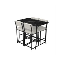 Set mobilă pentru bucătărie Hanah Home Retro Cream Black imaginea #4 — magazin online Desire.md