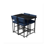 Set mobilă pentru bucătărie Hanah Home Retro Navy Blue Black imaginea #4 — magazin online Desire.md