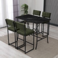 Set mobilă pentru bucătărie Hanah Home Retro Green Black