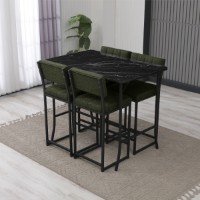 Set mobilă pentru bucătărie Hanah Home Retro Green Black imaginea #2 — magazin online Desire.md