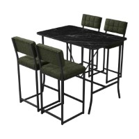 Set mobilă pentru bucătărie Hanah Home Retro Green Black imaginea #3 — magazin online Desire.md
