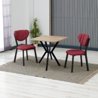Set mobilă pentru bucătărie Hanah Home Elma Burgundy Walnut