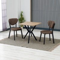 Set mobilă pentru bucătărie Hanah Home Elma Brown Walnut
