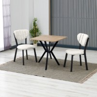 Set mobilă pentru bucătărie Hanah Home Elma Cream Walnut